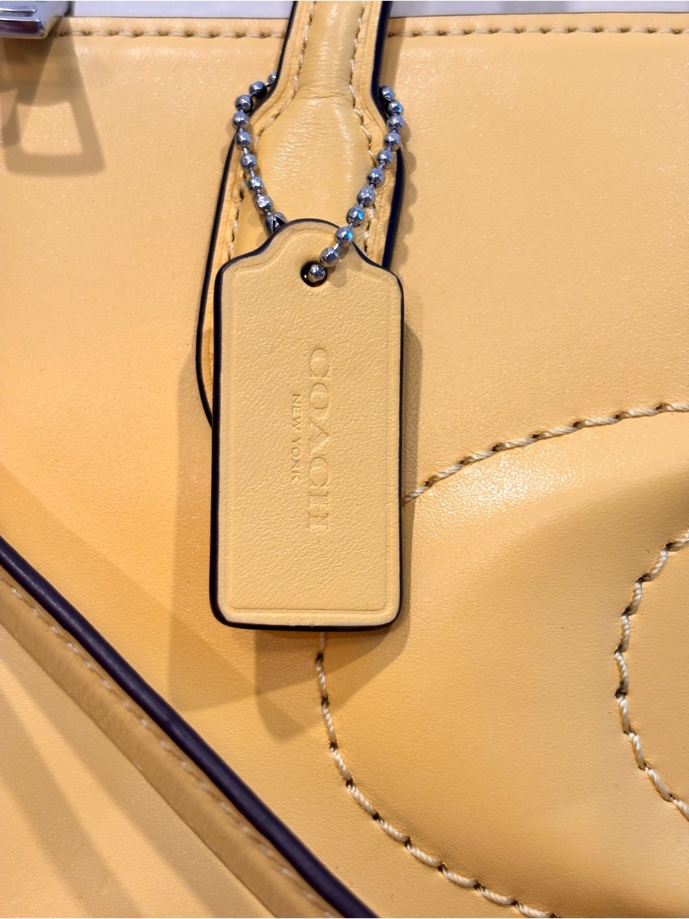 COACH Nina Yellow Small Tote Bag (Style #CT804) in the color Daisy NWOT - Picture 3 of 16